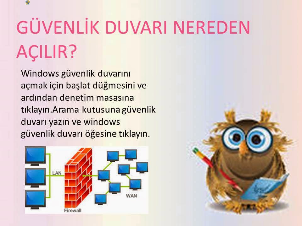 Bursa Yönder 6.Sınıflar Sunum Paylaşım Alanı 4) Güvenlik Duvarı