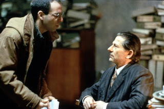 Roman Polanski as Police Inspector, talking to his subordinate, A Pure Formality (1994) aka Una pura formalità, Directed by Giuseppe Tornatore
