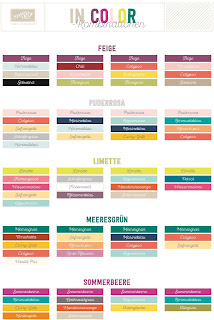 Farbkombinationen für die Stampin' Up! In Colors 2017-19 Farbkombinationen für die Stampin' Up! In Colors 2017-19
