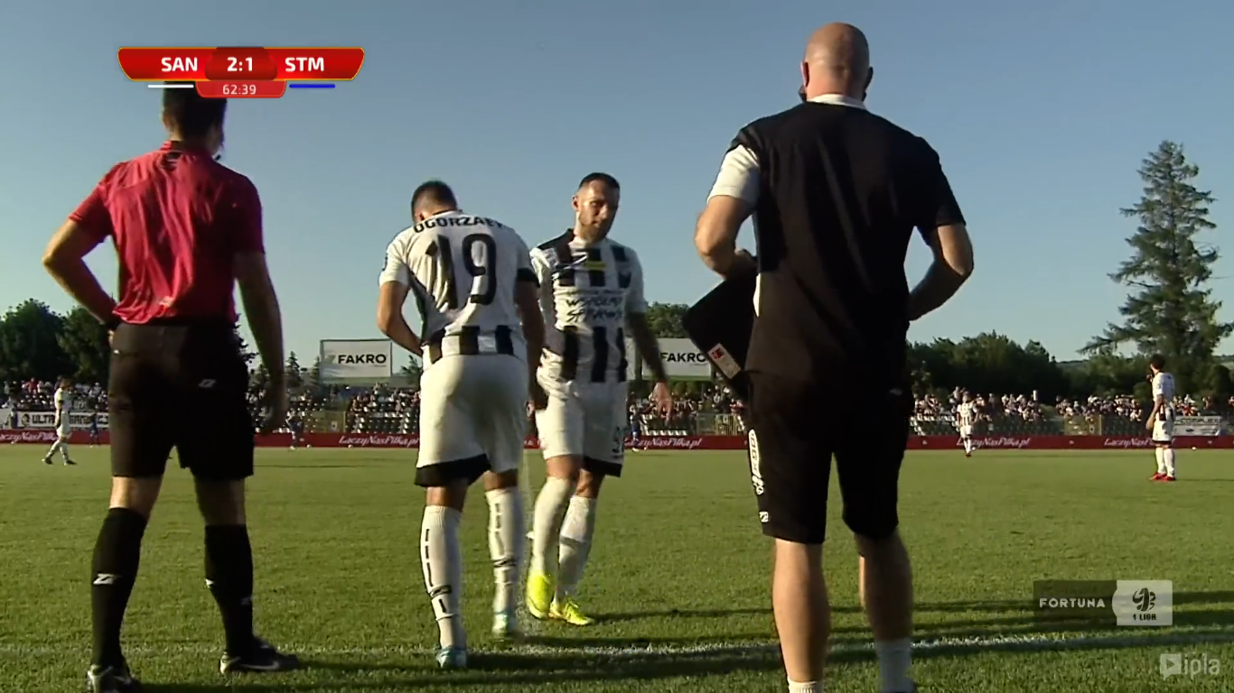 31. kolejka: Sandecja Nowy Sącz - Stal Mielec 2:1<br><br>fot. Polsat Sport / IPLA