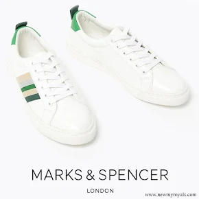 Kate Middleton wore Marks & Spencer Ribbon Detail Lace Up Trainers