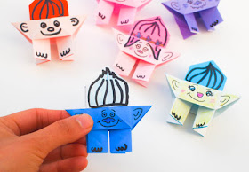 how to fold origami troll dolls with kids