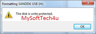 Remove Write Protection from SD Cards & USB Drives - MySoftTech4u
