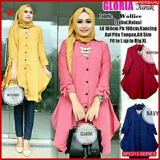 SPC213G63 Gloria Tunik Twiscone Bhn Atasan Muslim Wanita | BMGShop