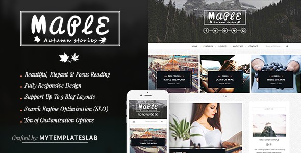 Maple Elegant Responsive Blogger Templates
