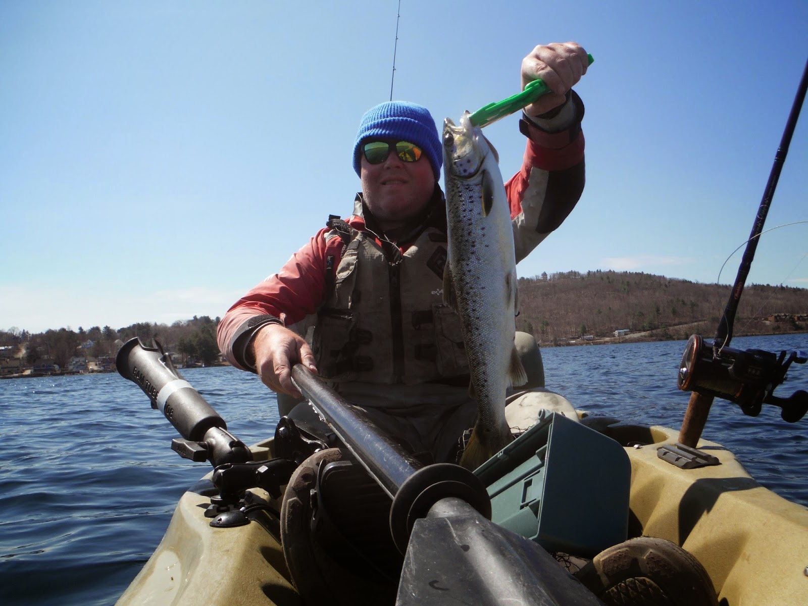 Long Island Kayak Angler Landlocked Atlantic Salmon New Hampshire