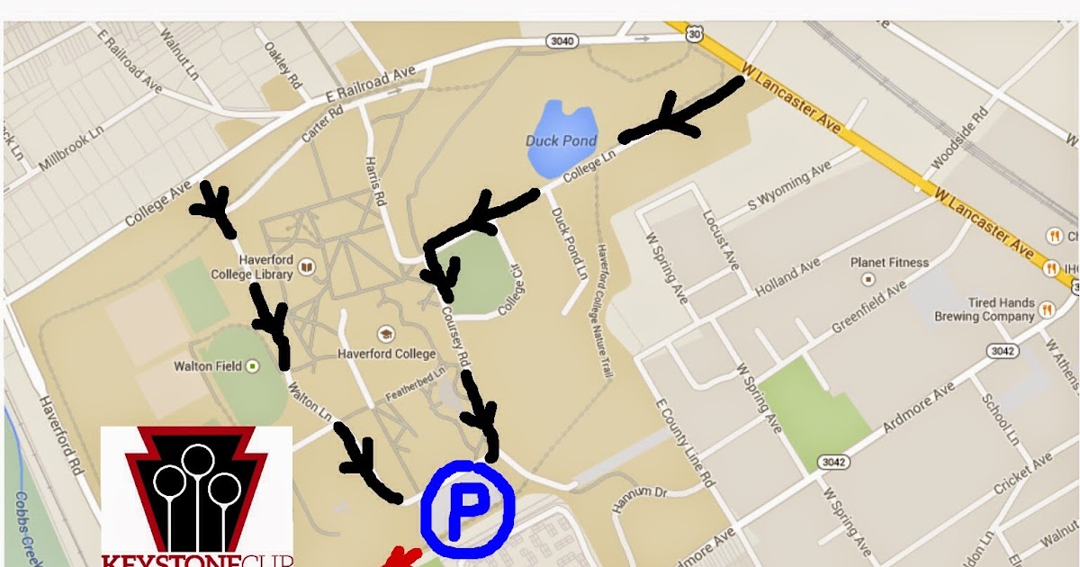 Keystone Cup Map to Keystone Cup Fields