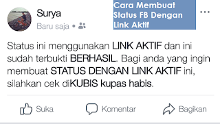 Cara Membuat Status FB Dengan Link Aktif
