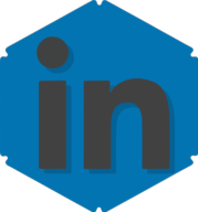 linkedin hexagon icon