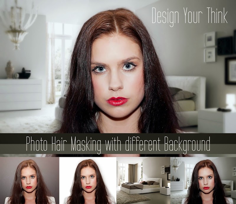 Photo Hair Masking with different Background