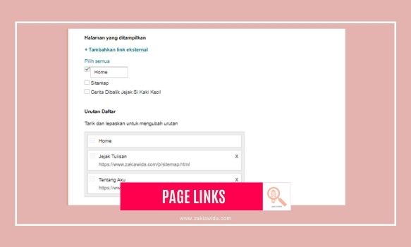 Page links
