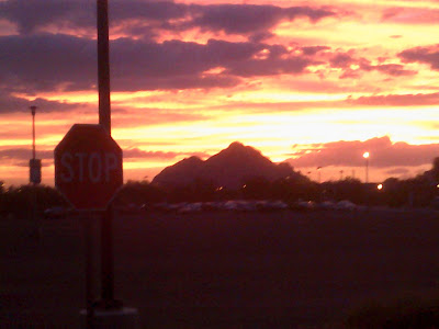 Sunset at Scottsdale Community College, Salt River Pima-Maricopa Indian Commmunity, AZ