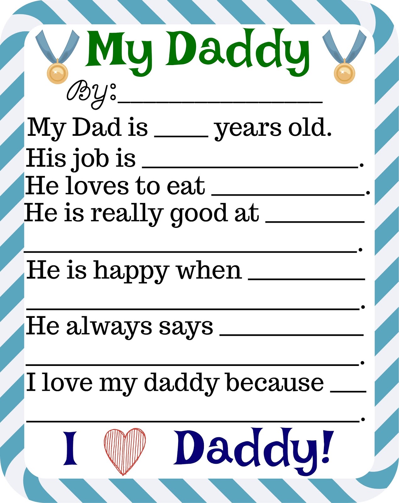 Fathers Day Free Printables Pdf