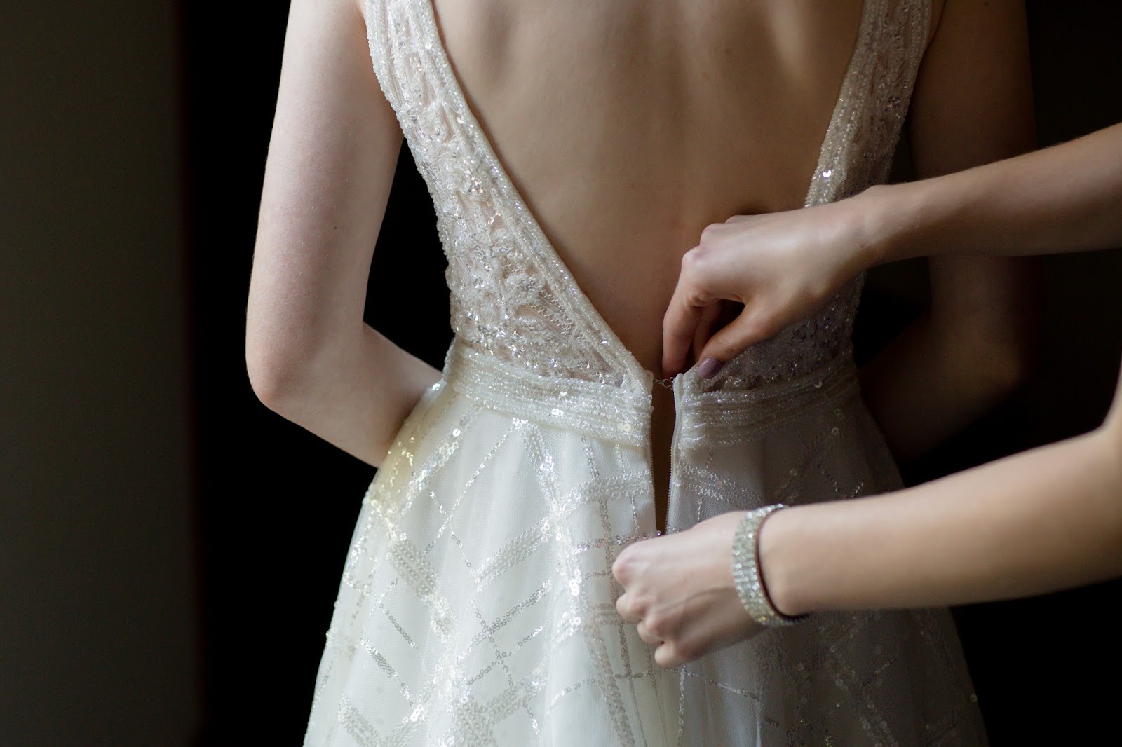 Back of Bride's dress