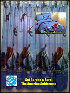 Gorden Anak Motif Spiderman, Gorden Anak Karakter Spiderman, Gorden Motif Spiderman Murah