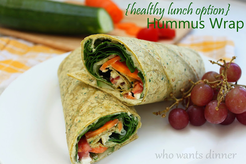 Who Wants Dinner? Spinach Hummus Wrap