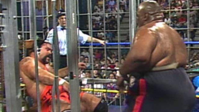 WCW Halloween Havoc 1991 - Rick Steiner and Abdulah the Butcher in Chamber of Horrors