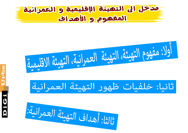 مدونة العمران التهيئة العمرانية