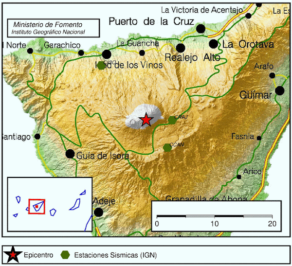 Terremoto La Guancha, Tenerife Terremoto La Guancha, Tenerife