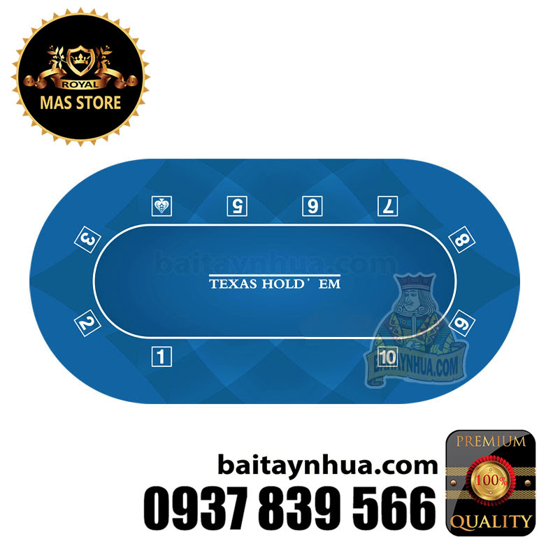 ♠ Thảm Trải Bàn Poker Cao Su Cao Cấp - Đẳng Cấp V.I.P - 10