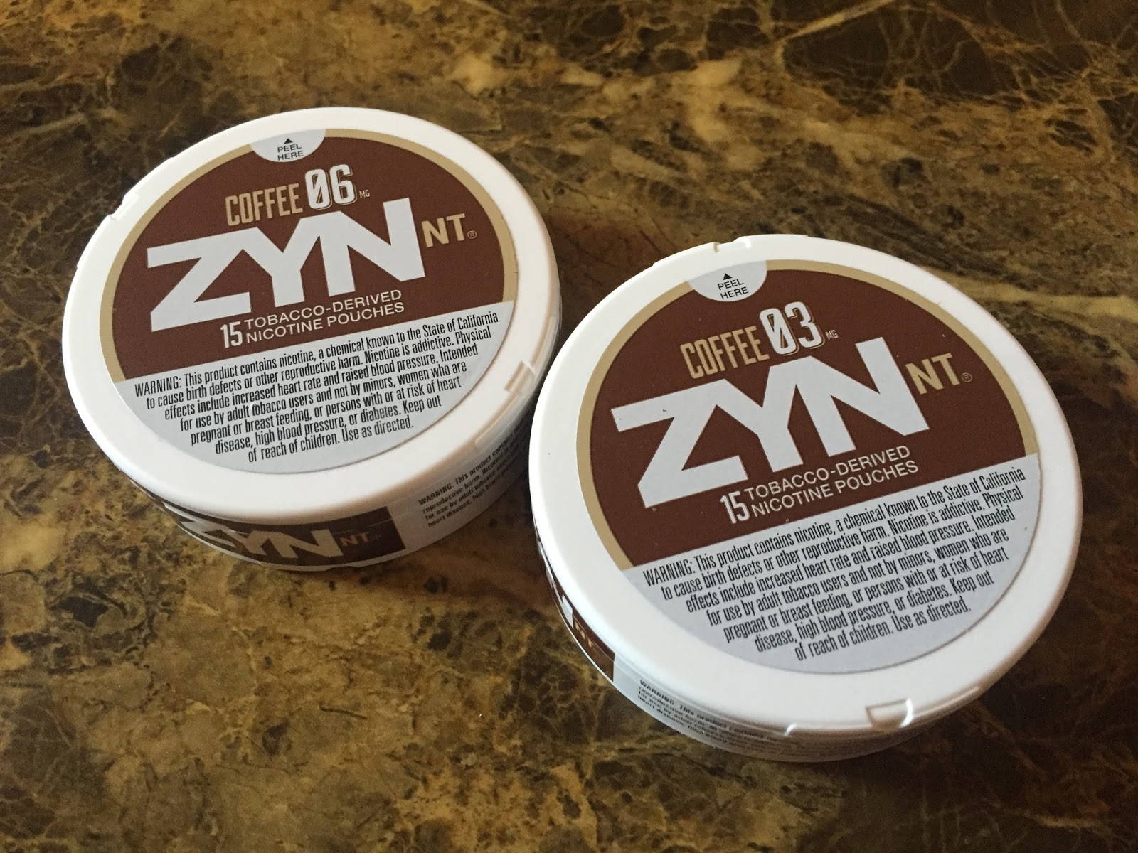 Zyn NT Coffee (03 and 06) Reviews. 5 July 2016.