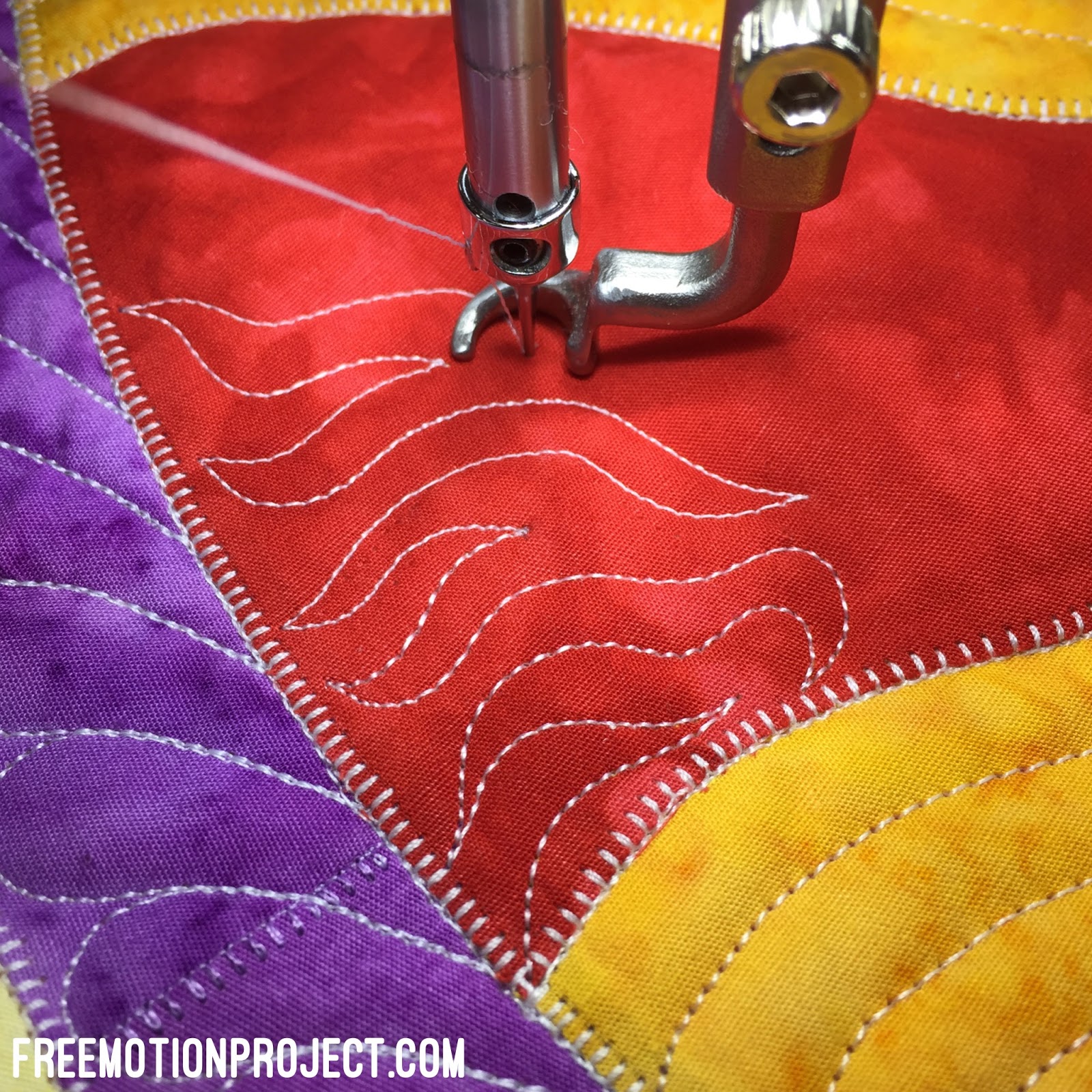 The Free Motion Quilting Project How to Quilt Sharp Stippling Over