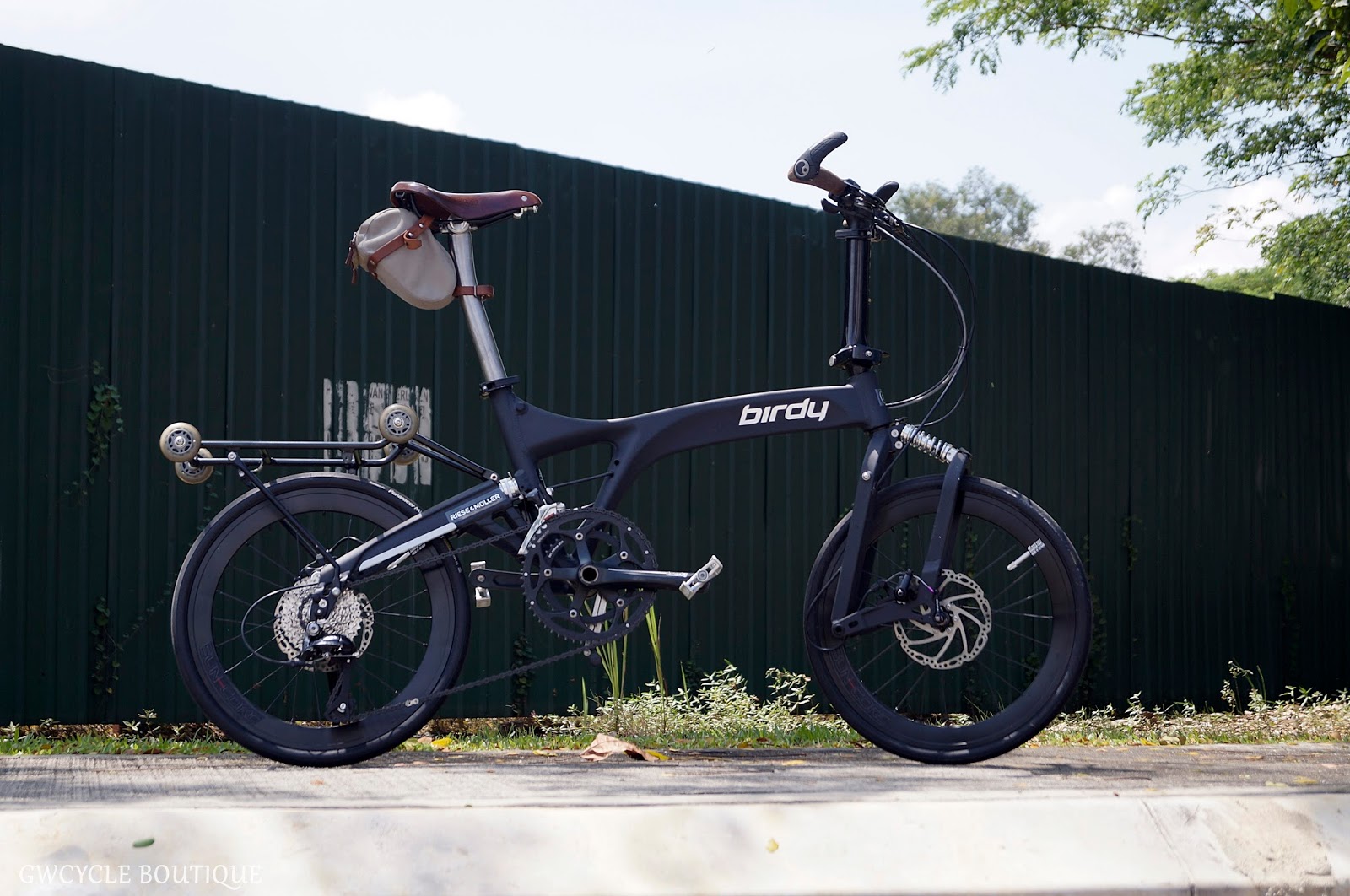 GW Cycle Boutique Birdy 3 Matte Black Folding Bike modification