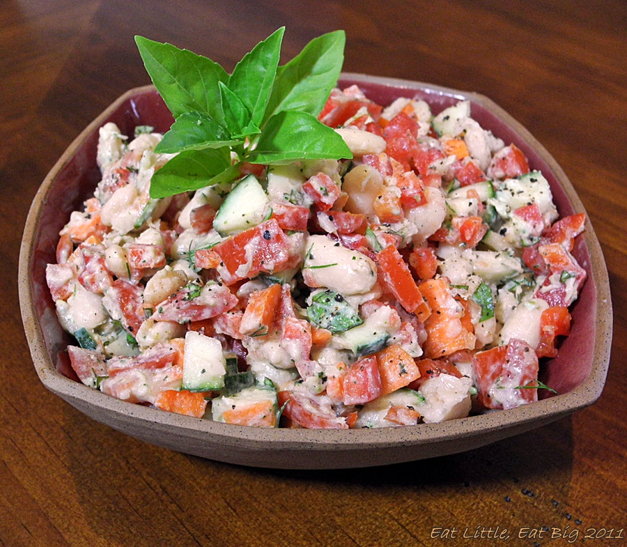 Recipe for White Bean and Veggie Salad Eat Little, Eat Big