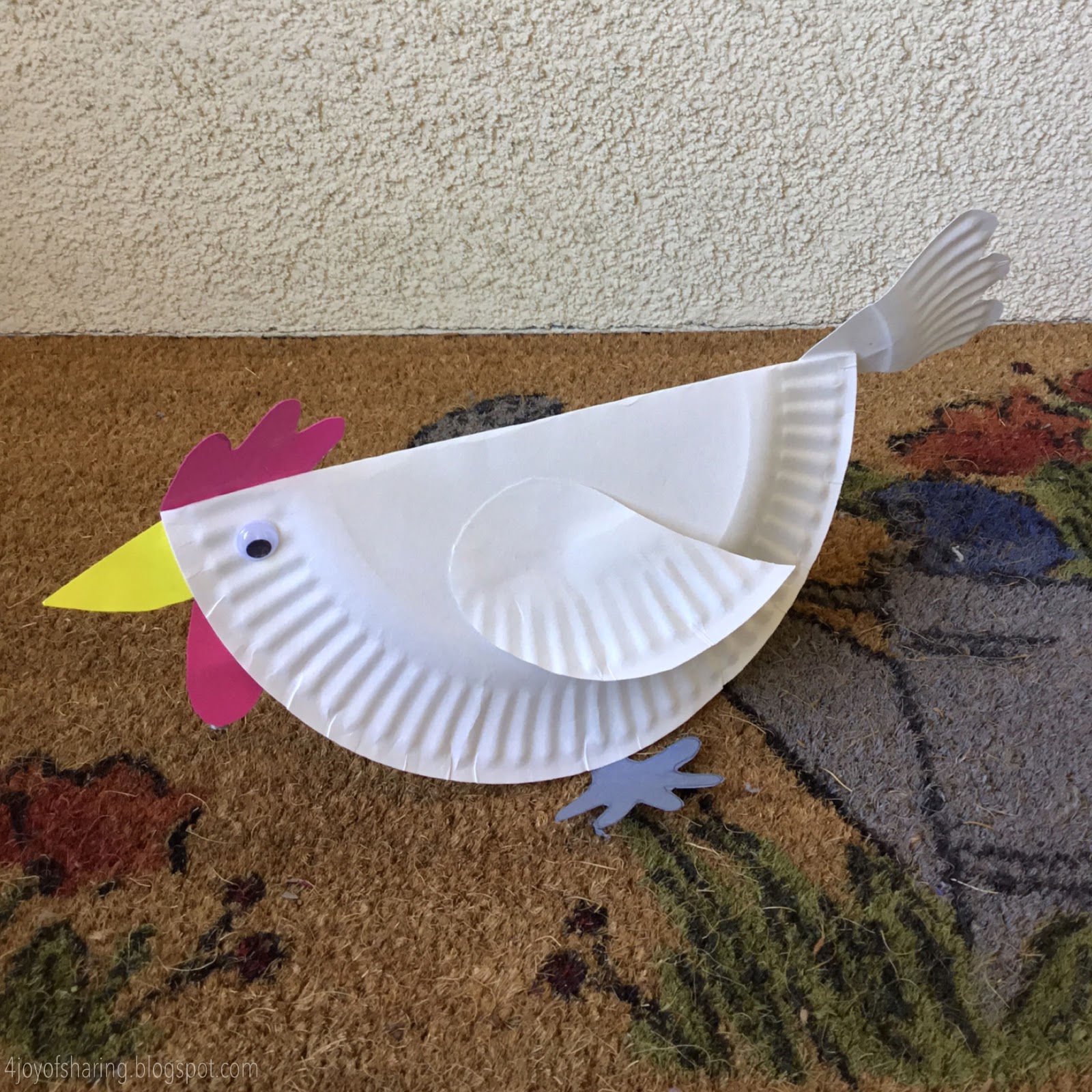 Paper Plate Chicken Craft Cock a doodle doo 🐓 The Joy of Sharing