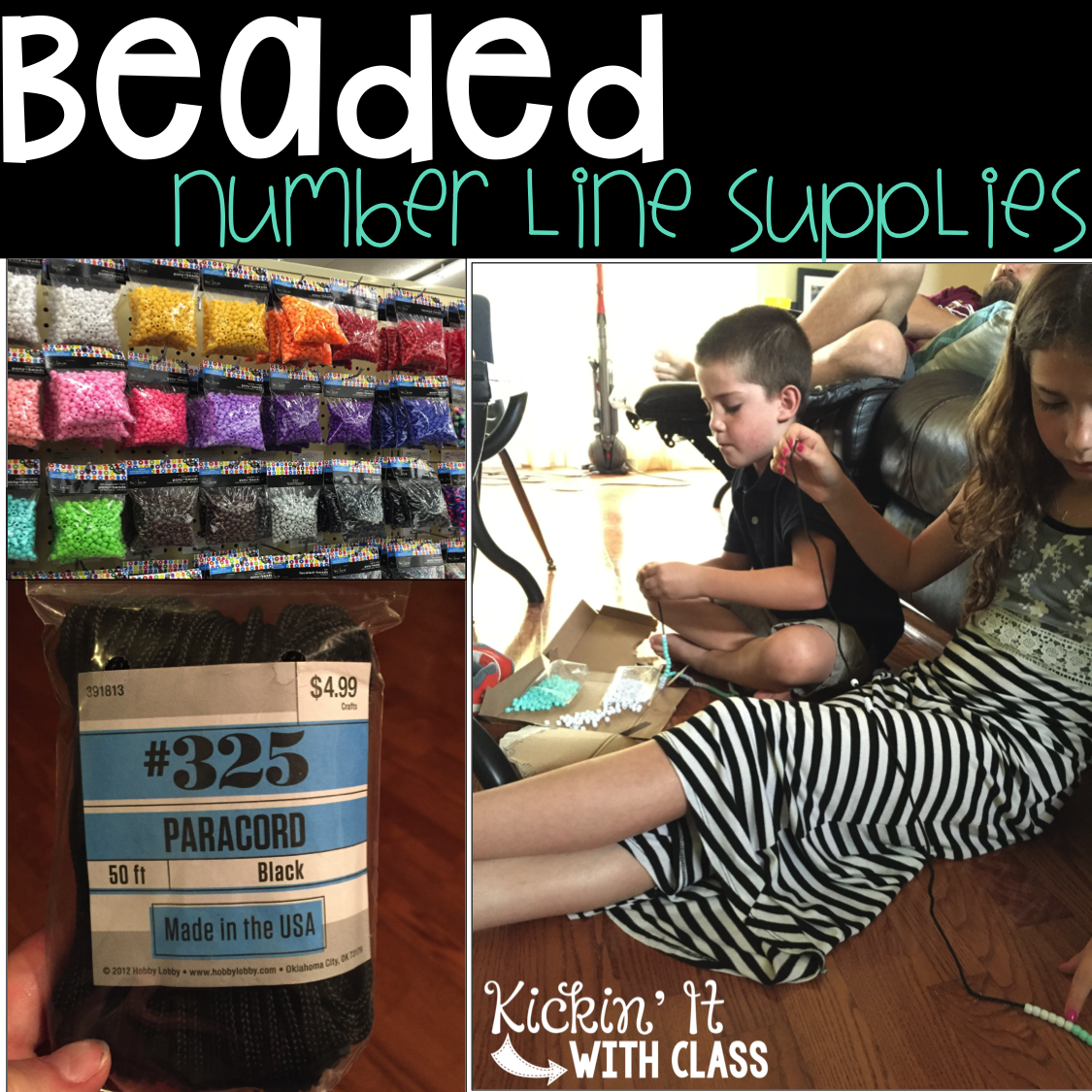 Kickin' It With Class DIY Beaded Number Lines