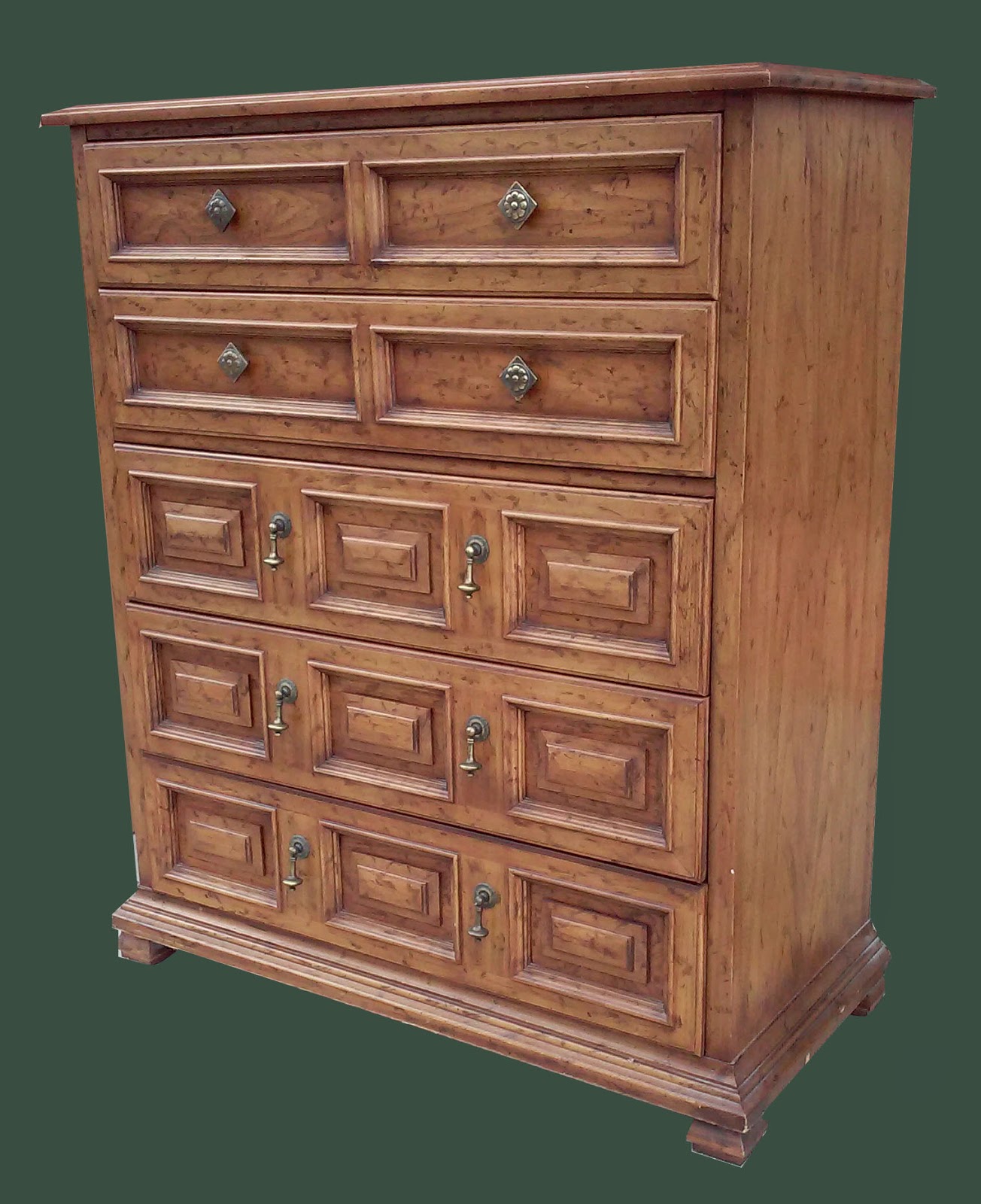 Uhuru Furniture & Collectibles Pecan Bedroom Set 395 SOLD