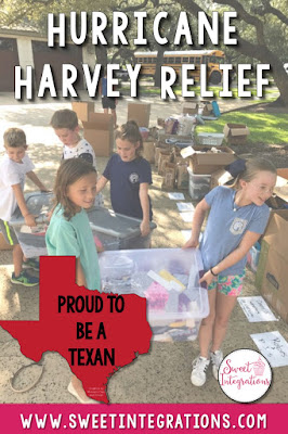 We all know how devastating and deadly Hurricane Harvey was in Texas in 2017, so now it's our chance to help our Texan friends! Find out how this one proud Texan teacher is watching her community support the relief efforts in multiple ways. You may find ideas you could do in your own classroom or community. Click through now to for donating inspiration or links to help rebuild!