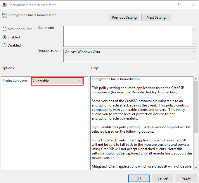 Supported version перевод