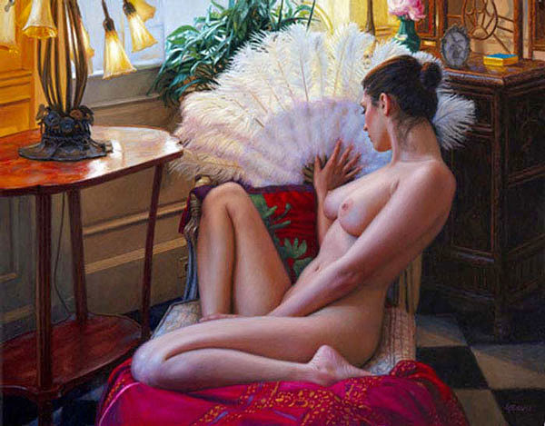 Douglas Hofmann pinturas foto-realistas mulheres sensuais