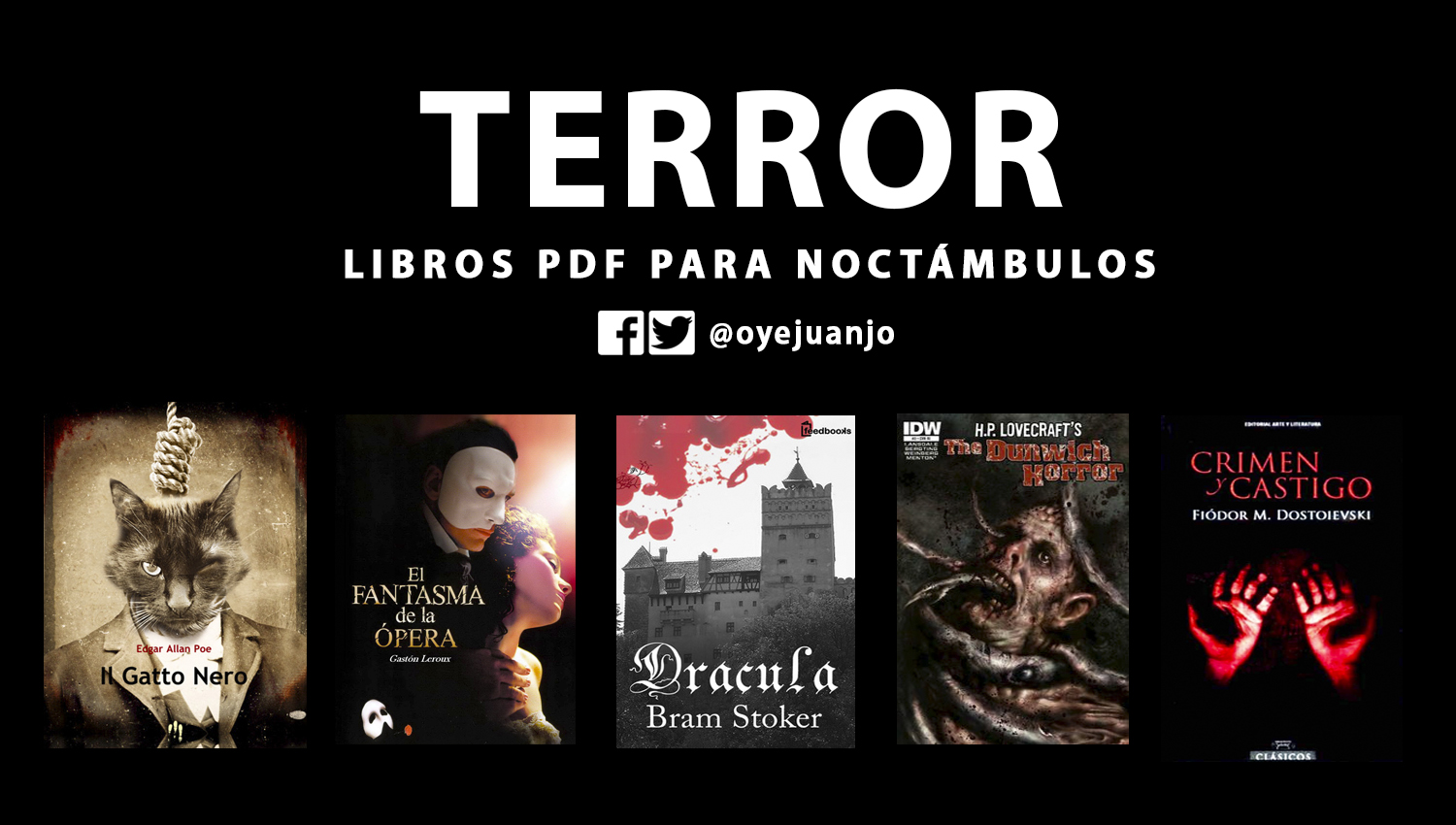 rápido lucha Compra Cinco libros de terror en PDF para noctámbulos