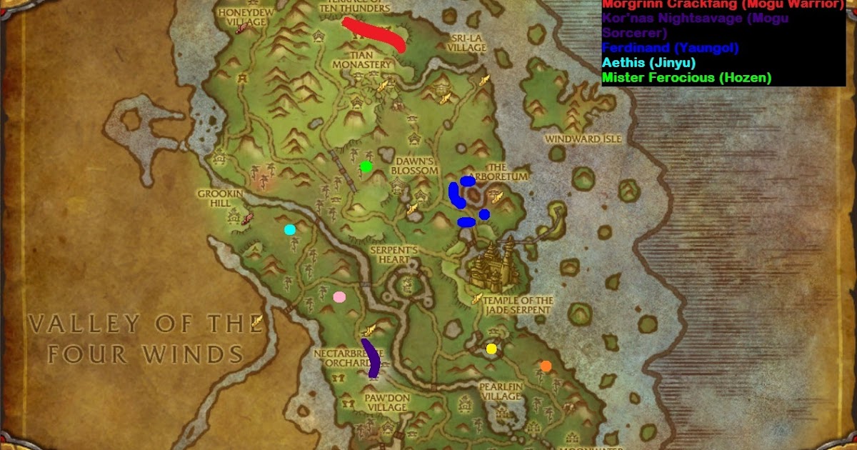 WoW Rare Spawns The Jade Forest Rare Champions