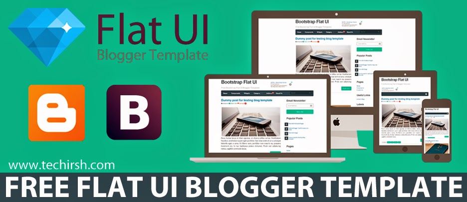 Free Flat UI Bootstrap Responsive Blogger Template