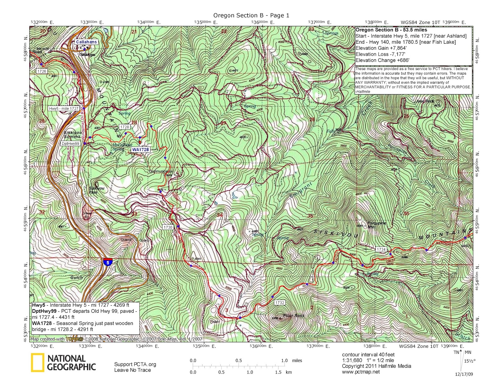 into the wild oregon MapsCalifornia to Home in BendPilot Rock (m1732