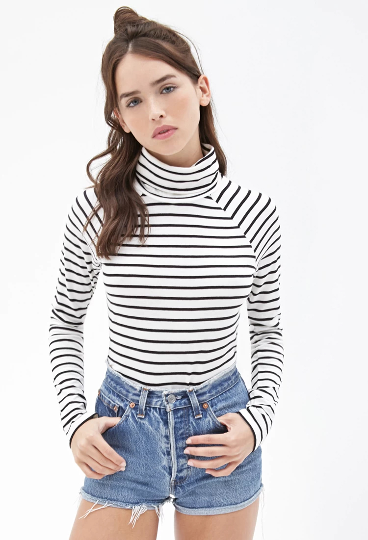 Buy striped turtleneck forever 21 Online