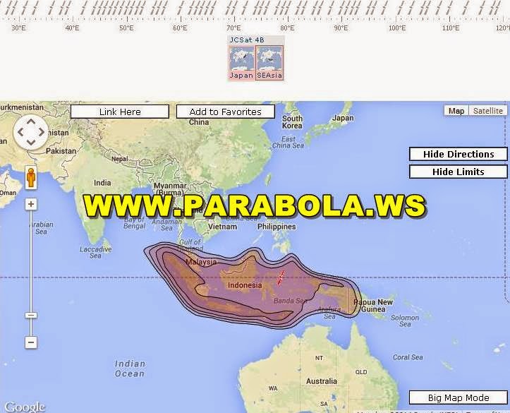 satelit parabola beam Indonesia jcsat 4b ku band