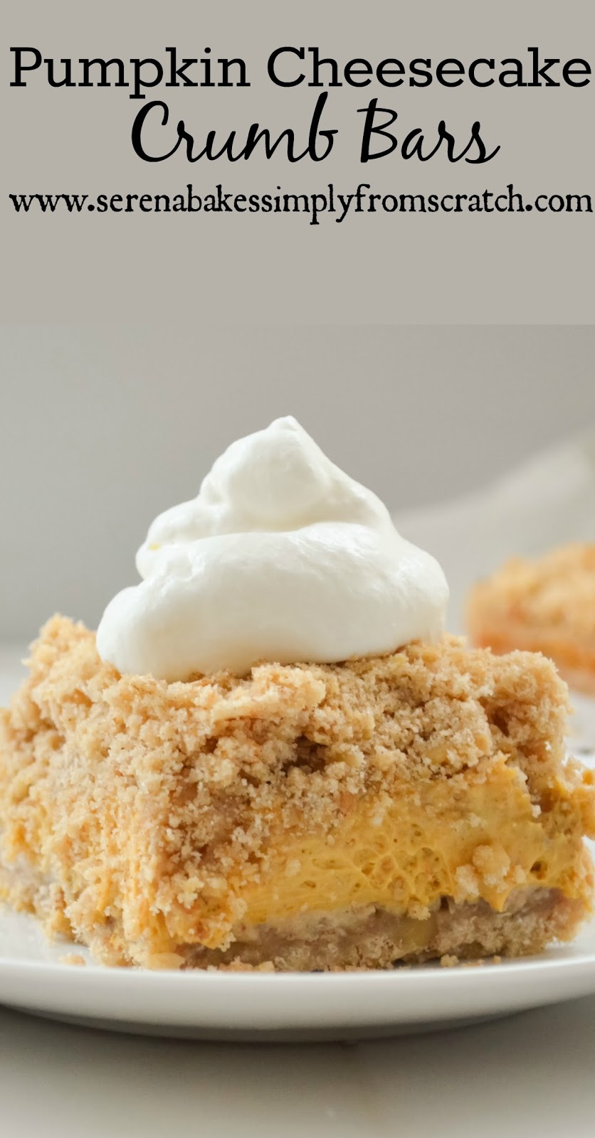 Pumpkin Cheesecake Crumb Bars