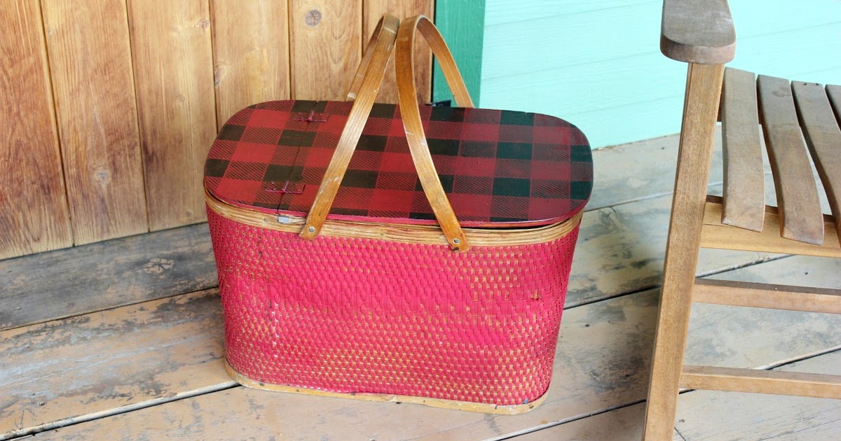 Beyond The Picket Fence Upcycle a Vintage Picnic Basket