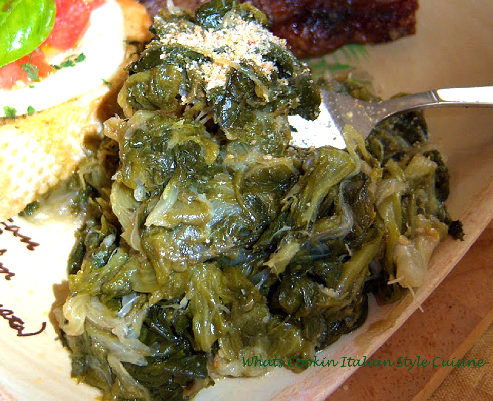 Italian Utica Greens Sauteed Escarole Recipe What's Cookin' Italian