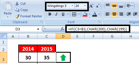 Excel Interactive Up Down Arrows