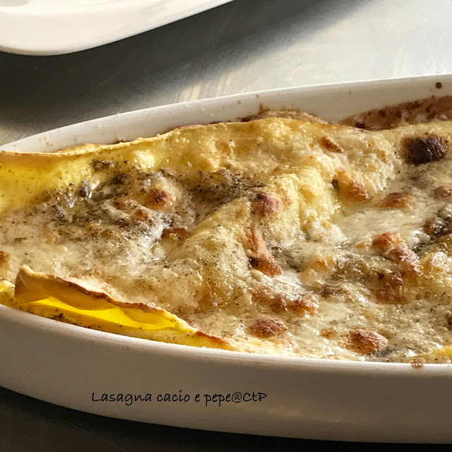 Lasagna Cacio e Pepe.. la ricetta di alessandra ruggeri besciamella pecorino e pepe