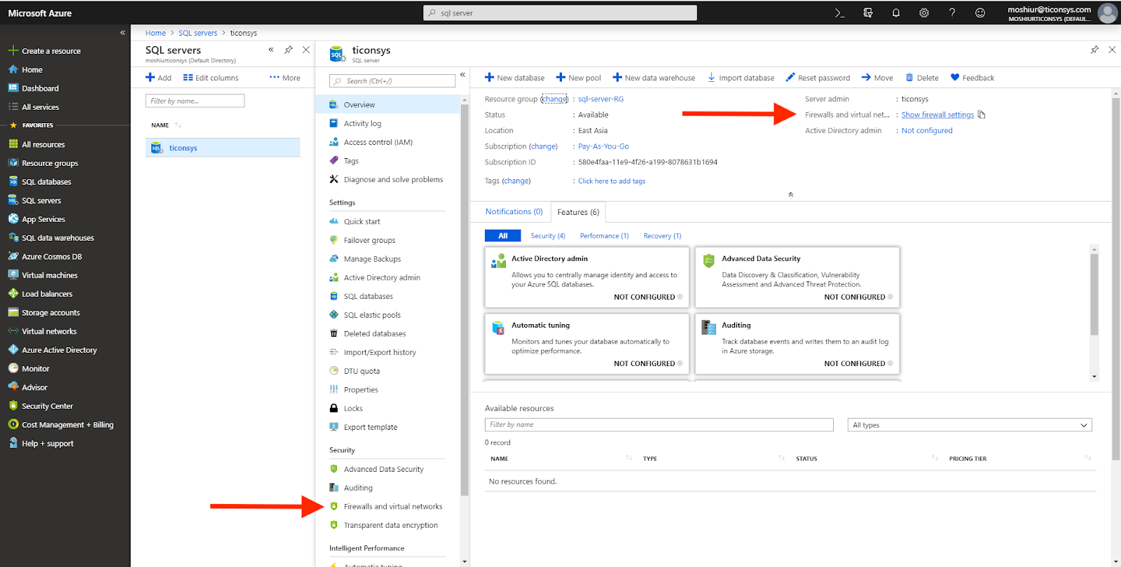 Azure Sql Firewall Configuration