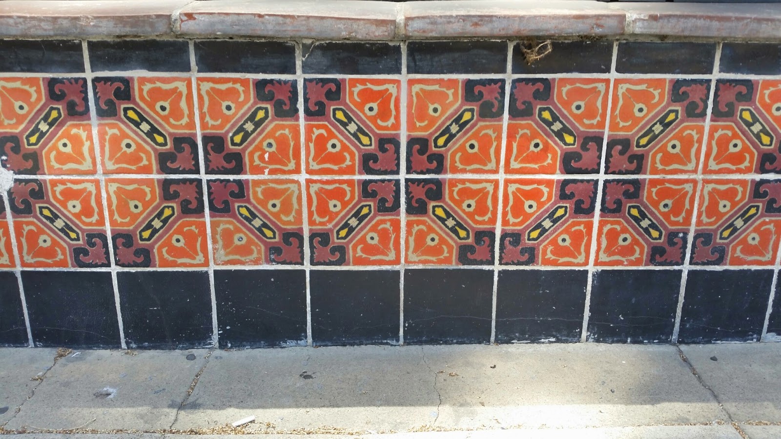A colorful tile circa 1920 found in a Beverly Hills storefront A colorful tile circa 1920 found in a Beverly Hills storefront