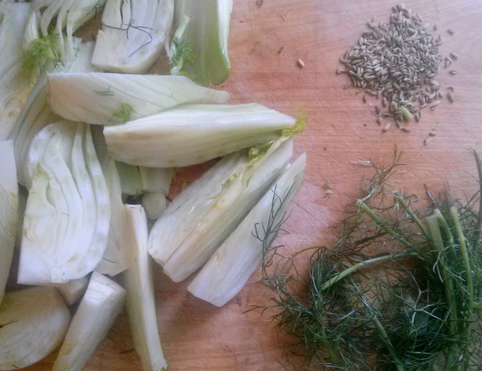 The Farmer's Daughter Signs of Spring and BRAISED FENNEL WEDGES WITH SAFFRON AND TOMATO