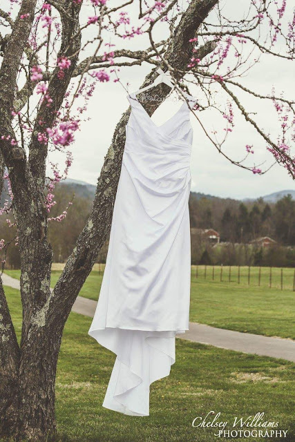 Picture-Perfect Spring Rustic Chic Wedding Wedding dress, cherry tree, wedding photographer,