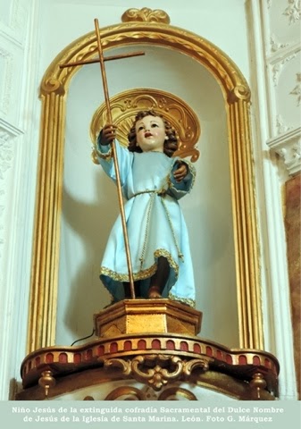 Niño Jesús de la extinguida cofradía Sacramental del Dulce Nombre de Jesús de la Iglesia de Santa Marina. León. Foto G. Márquez